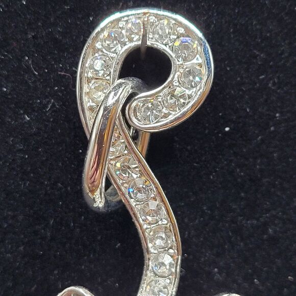 Sparkly Cubic Zirconia Tiger Green Eyes Black Enamel Pendant - Picture 5 of 7